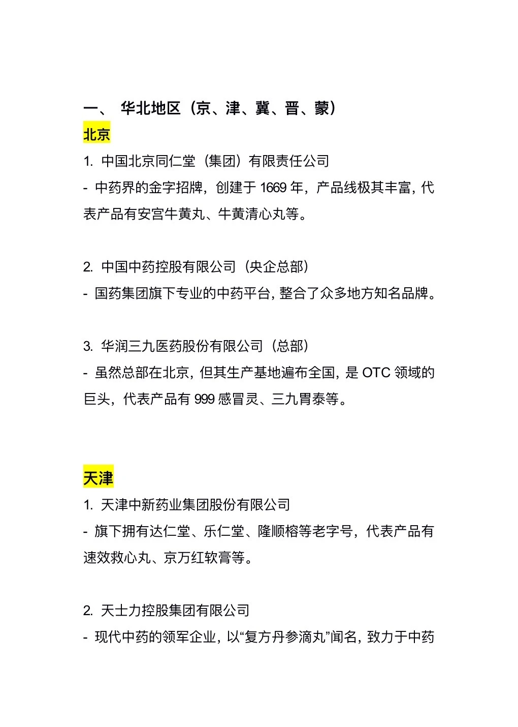 头部中药企业百科全书|红利赛道求职