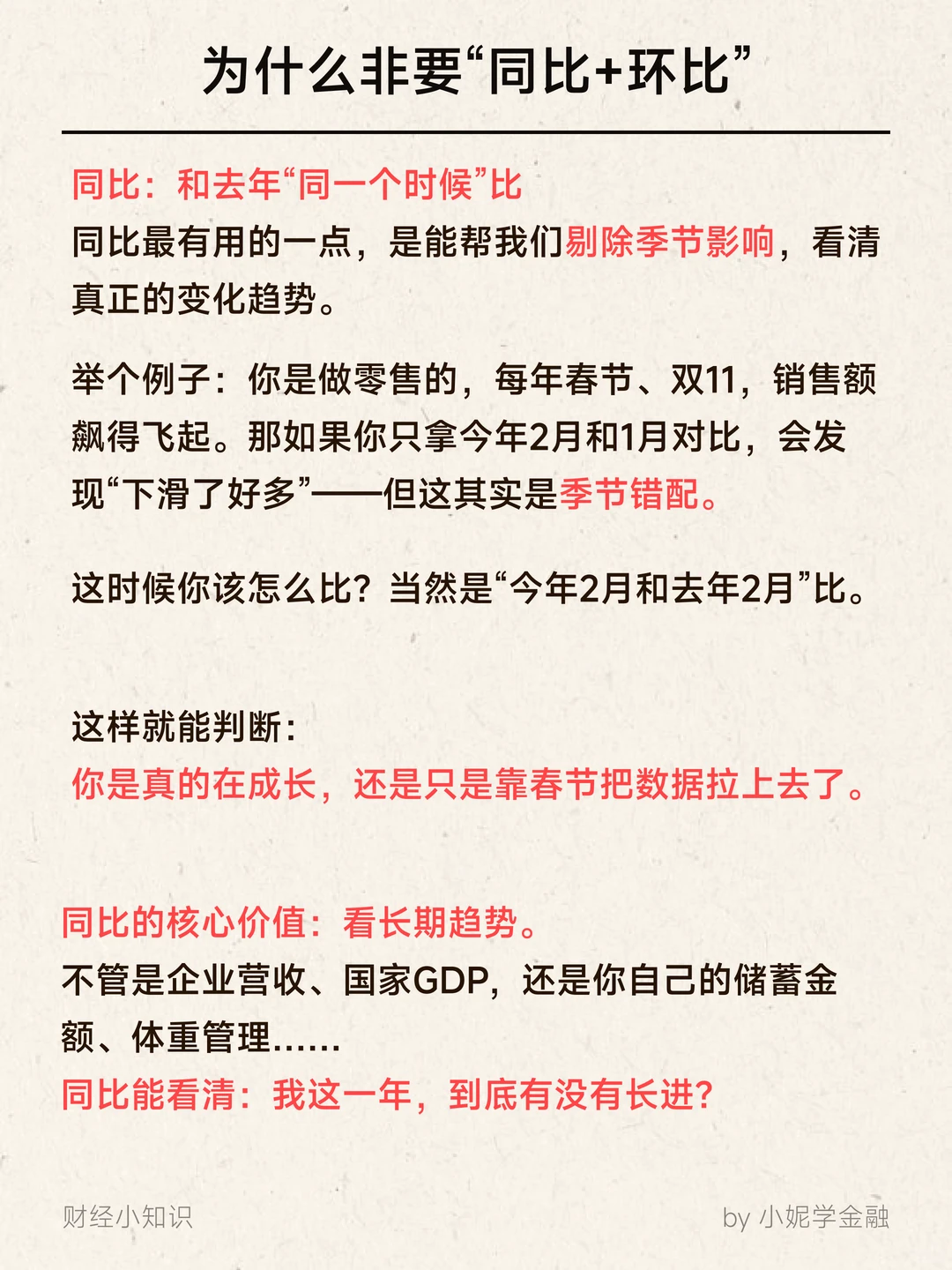 手把手教你看懂：同比与环比