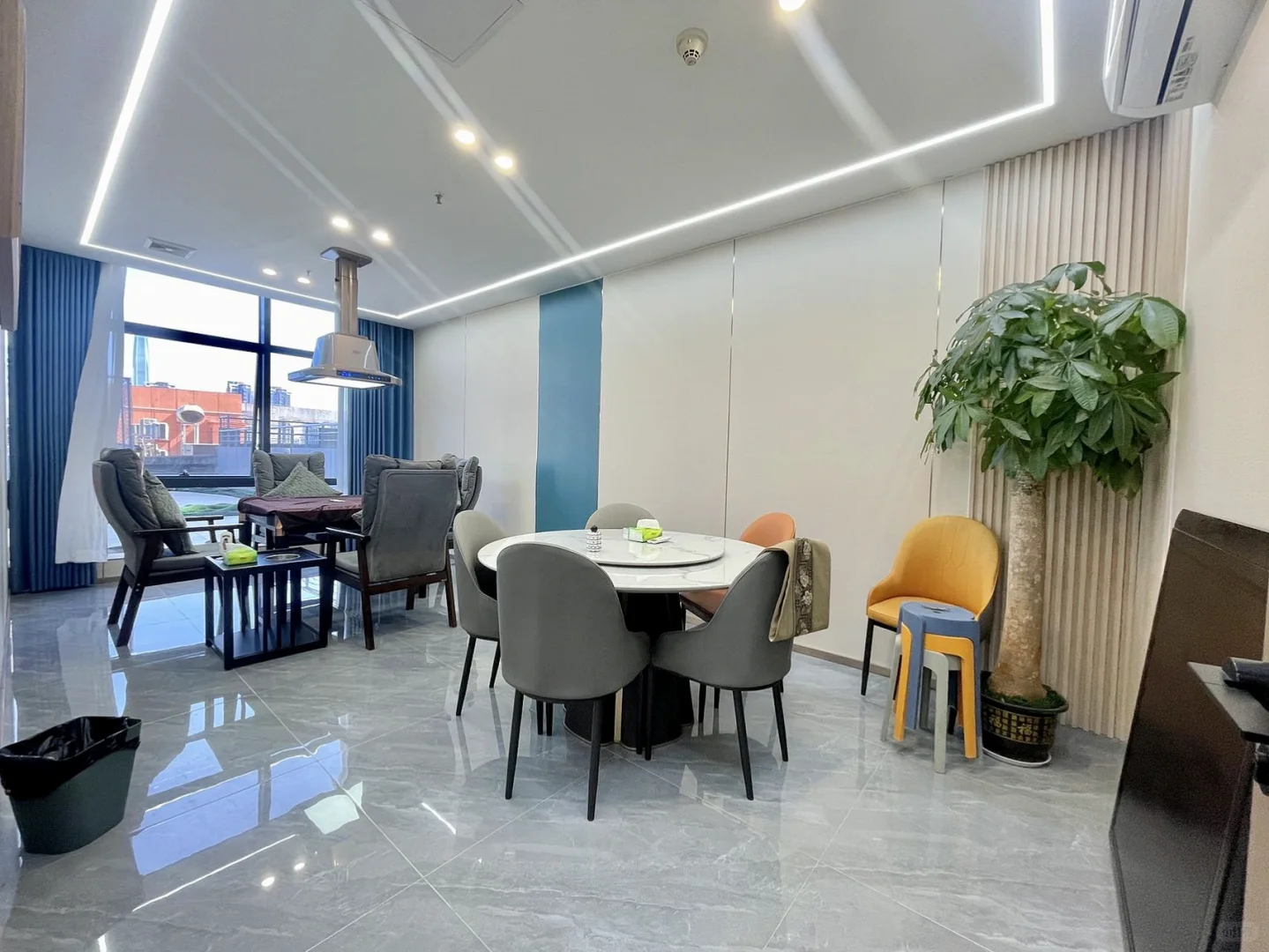 现成棋牌装修适合会所接待茶室