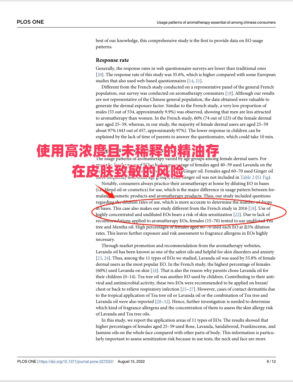 ?消费者对芳香疗法精油的使用模式?科学否