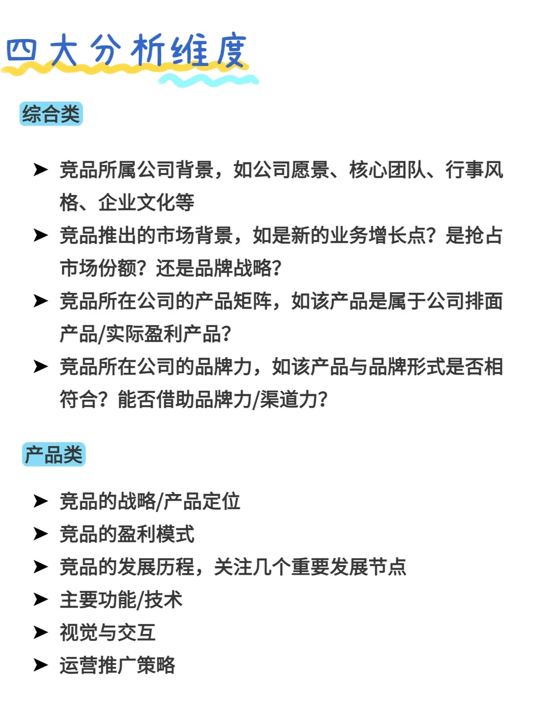 竞品分析4大维度、4大分析方法