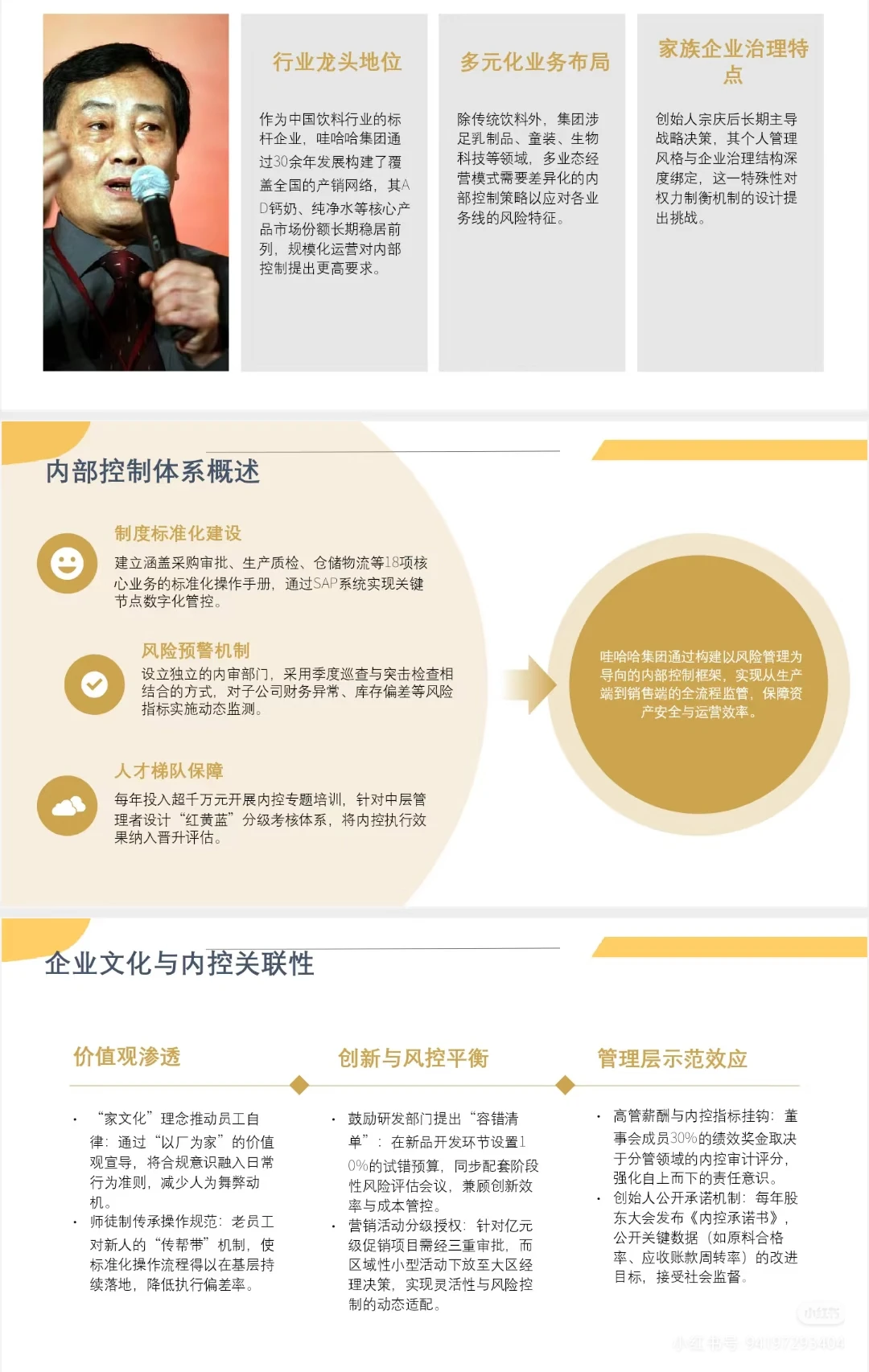 （内部控制）哇哈哈内部控制案例分析，27张