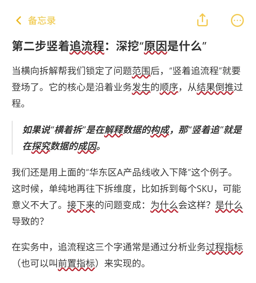 经营分析基础思考框架：横拆结构竖追流程