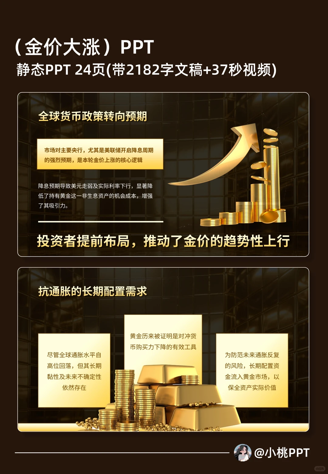 热点汇报PPT(金价大涨分析)