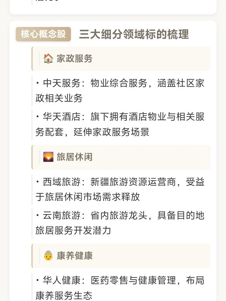 【?消费新主线：家政+旅居康养】