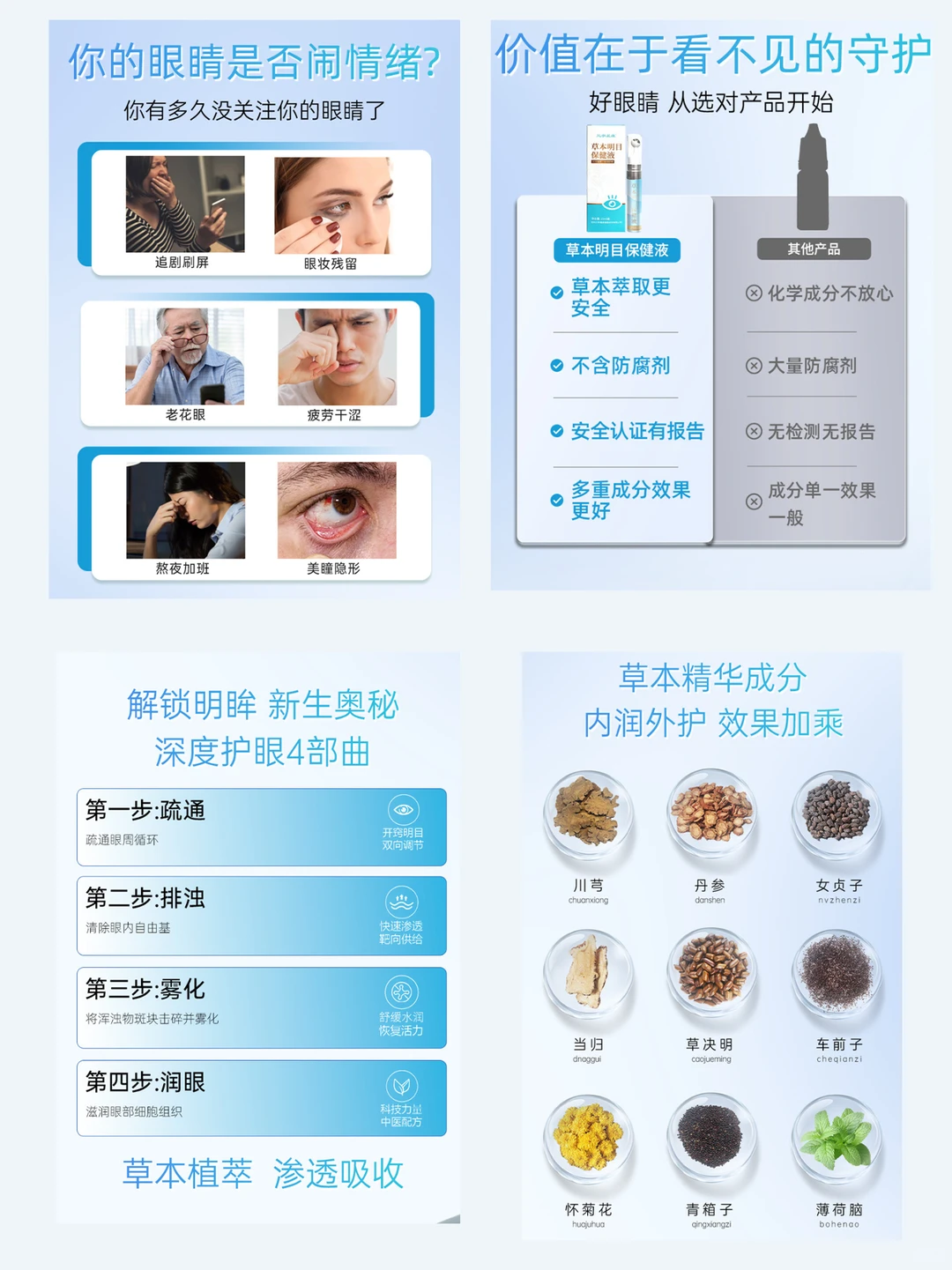 电商详情原创设计|草本智慧讲好护眼故事