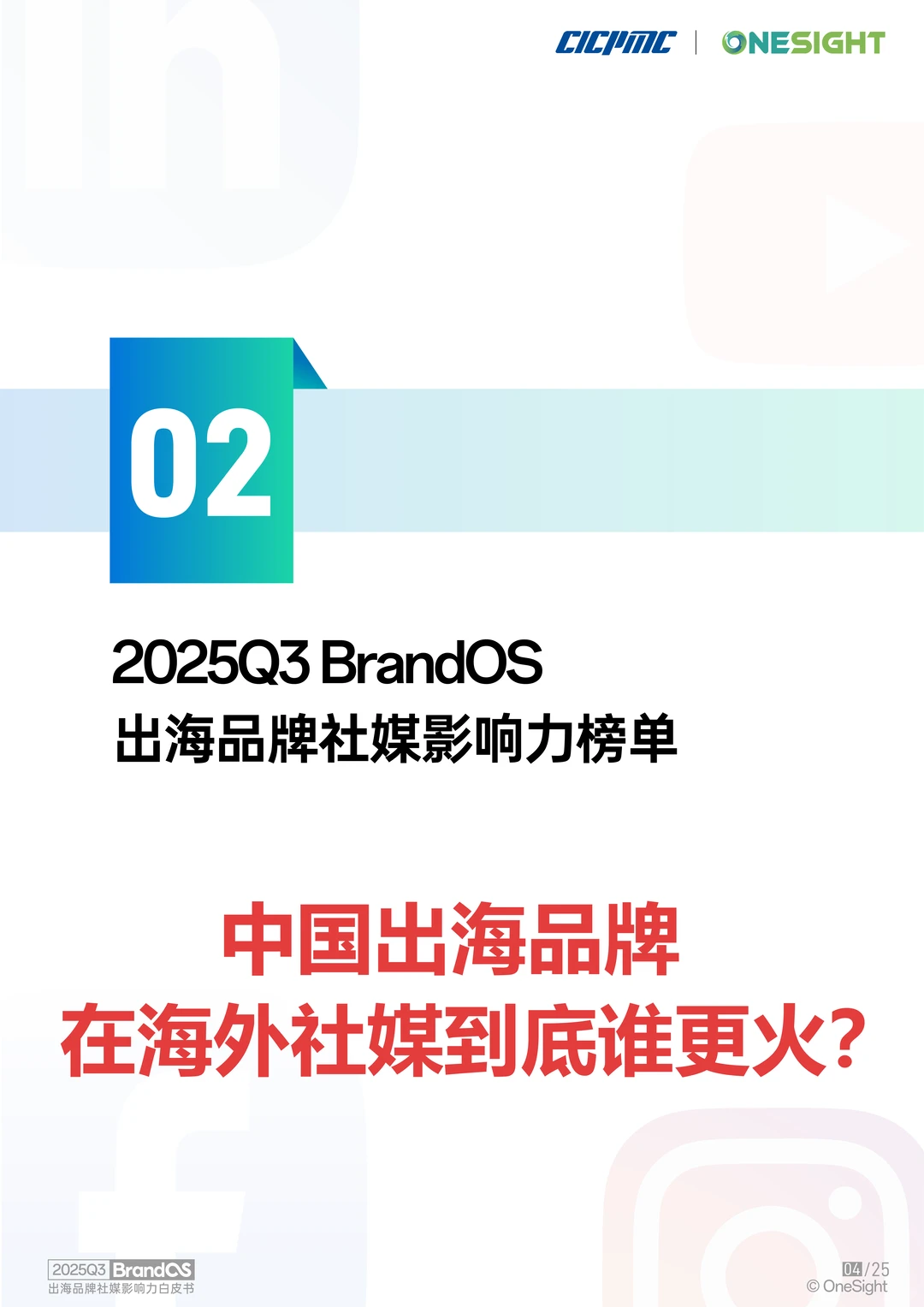 中国出海品牌海外社媒影响力榜单