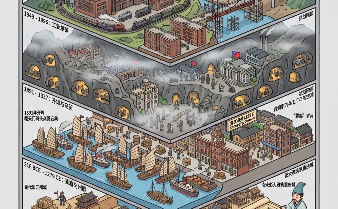 图解重庆城市演化史–从巴国故地到山水都市