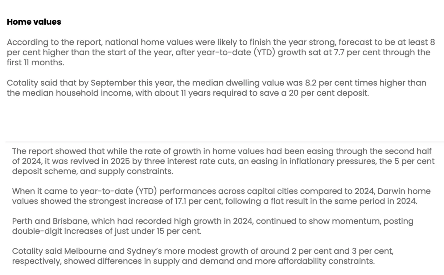 2025澳洲房市年终报告?