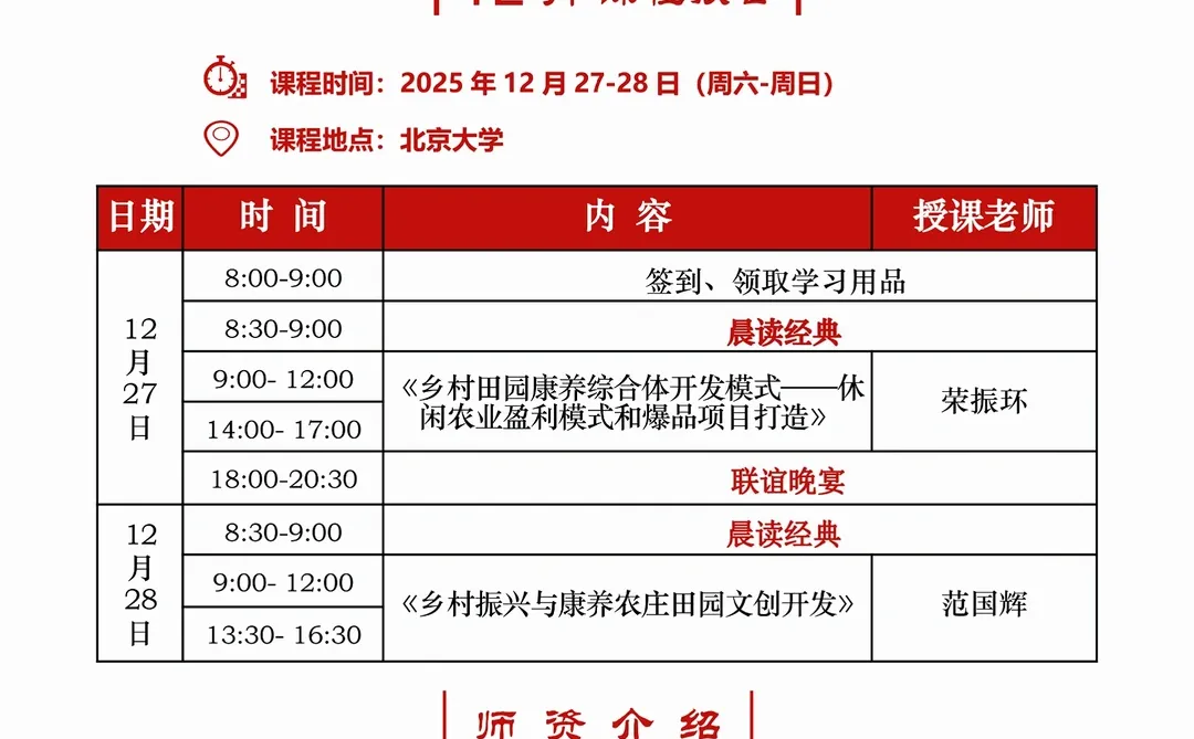 北京大学区域经济发展与大健康产业研修班