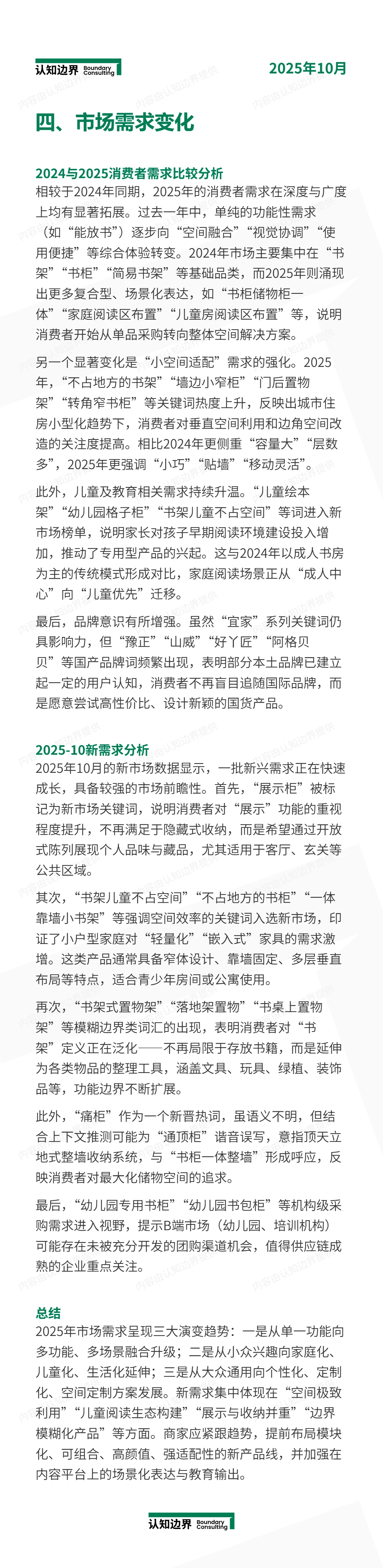 11月认知边界行业报告 书架 住宅家具