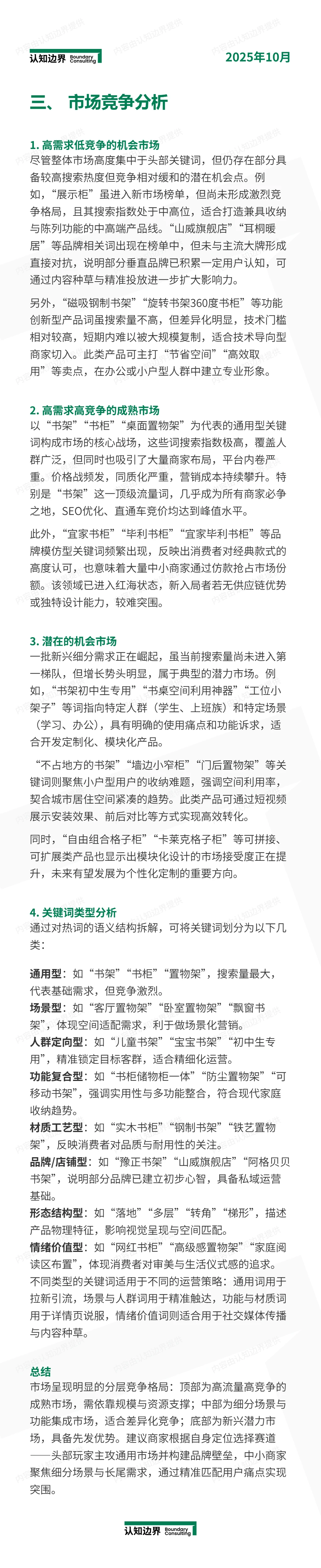 11月认知边界行业报告 书架 住宅家具