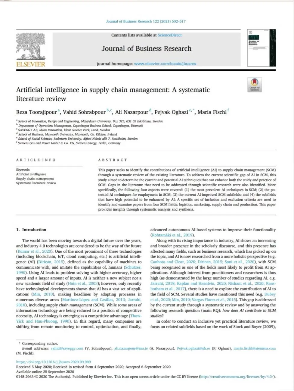 供应链管理➕人工智能方向的宝子们一定要看
