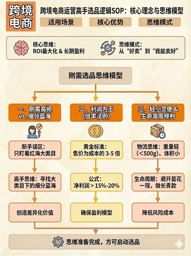 跨境电商运营高手的选品逻辑!5张图讲透