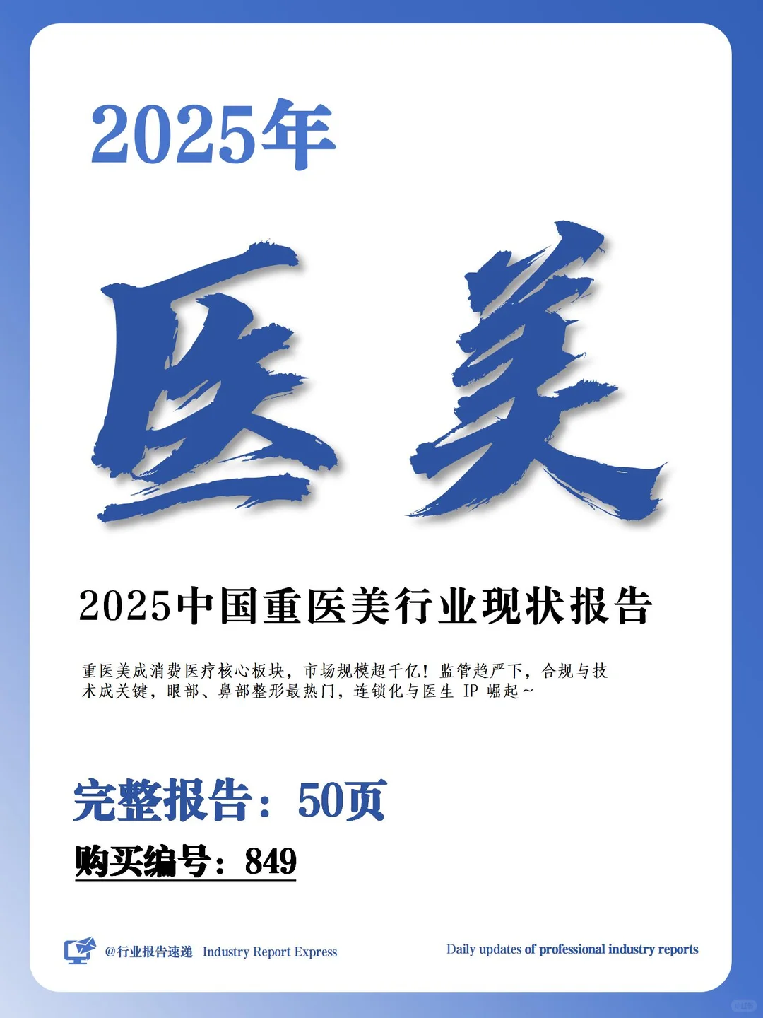 2025 重医美行业全景解析?