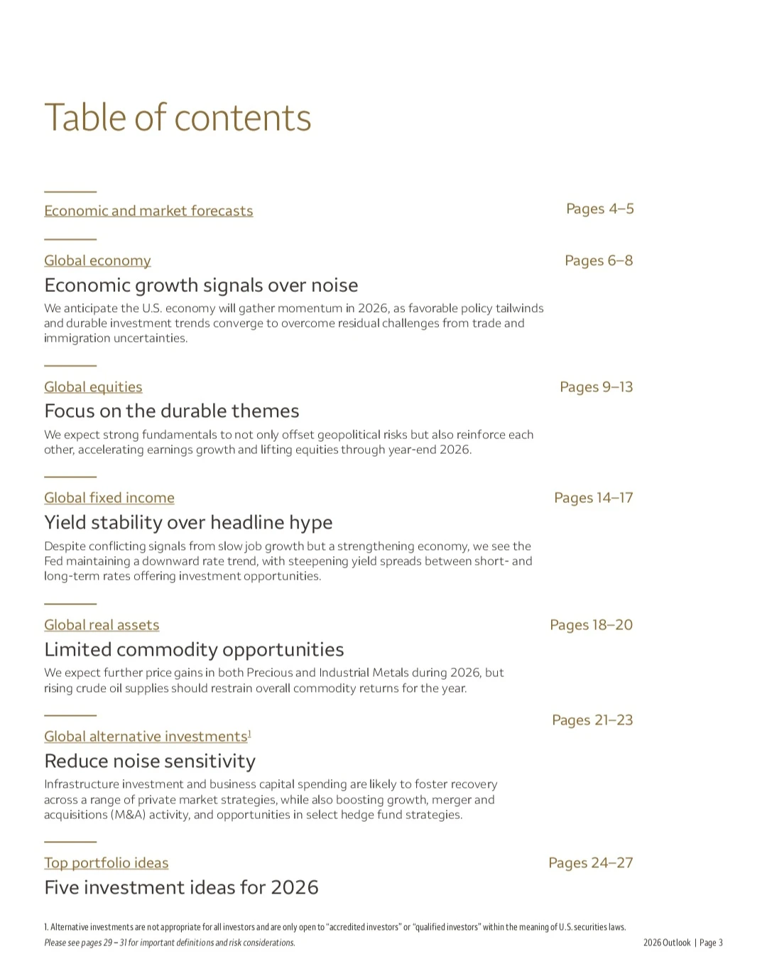 Wells Fargo富国银行|2026年投资展望报告