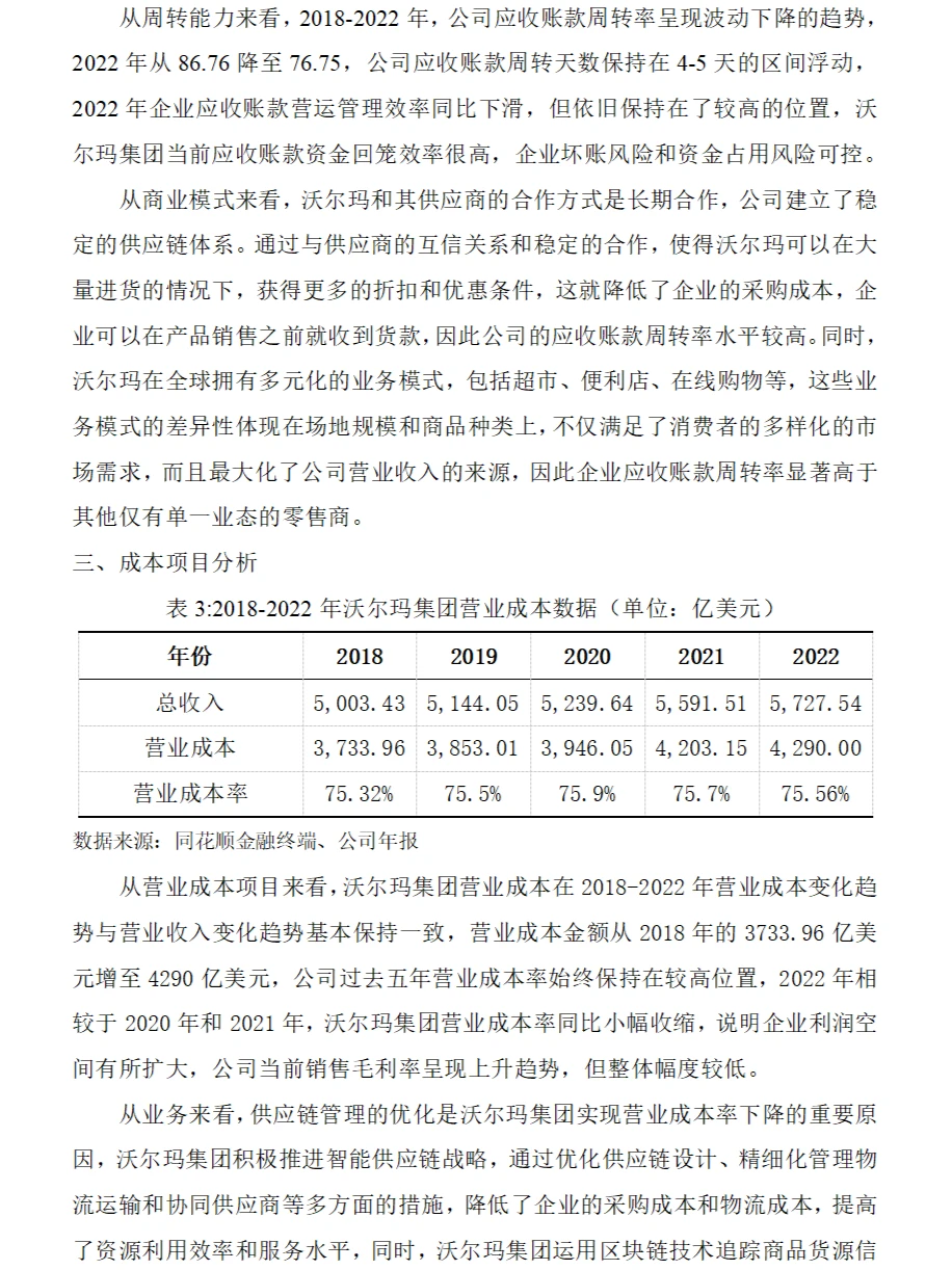 沃尔玛财务分析报告