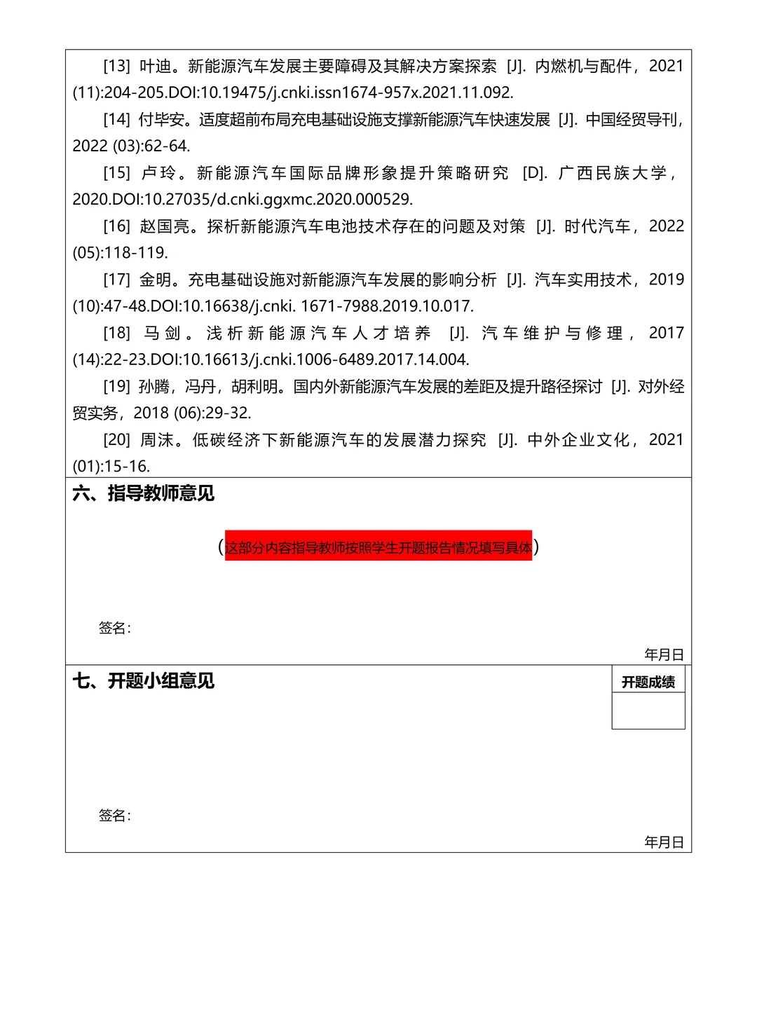 新能源汽车开题报告，不查重直接抄啊?