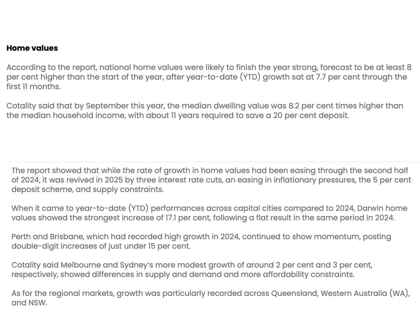 2025澳洲房市年终报告?