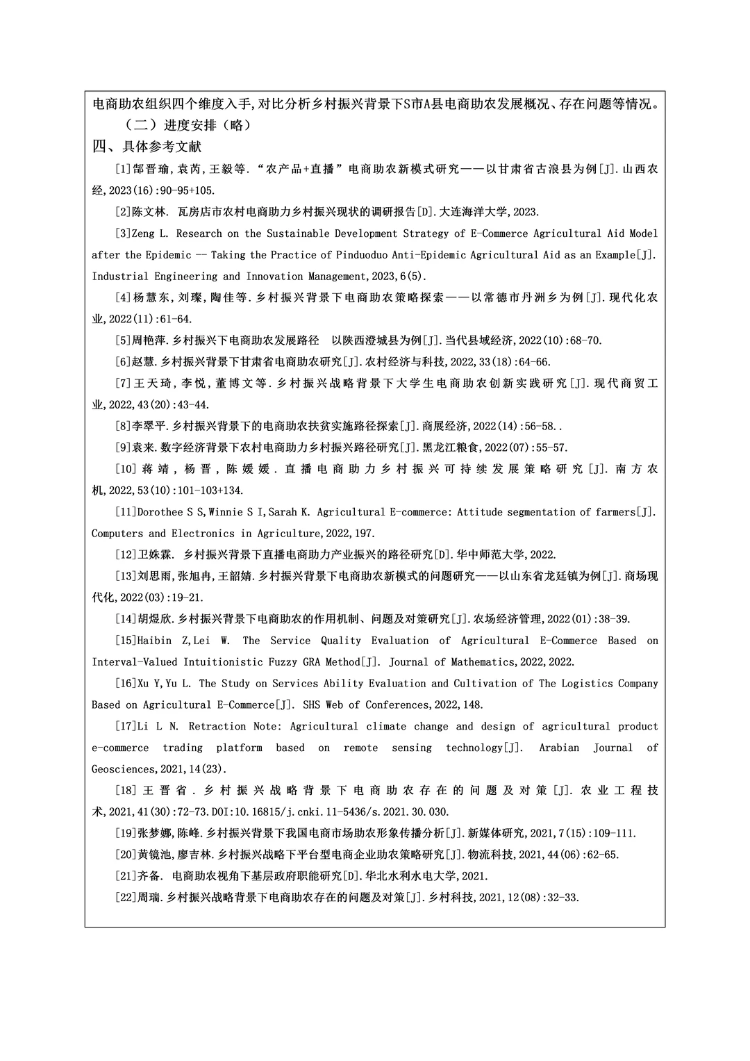 电子商务开题报告怎么做?电商助农方向