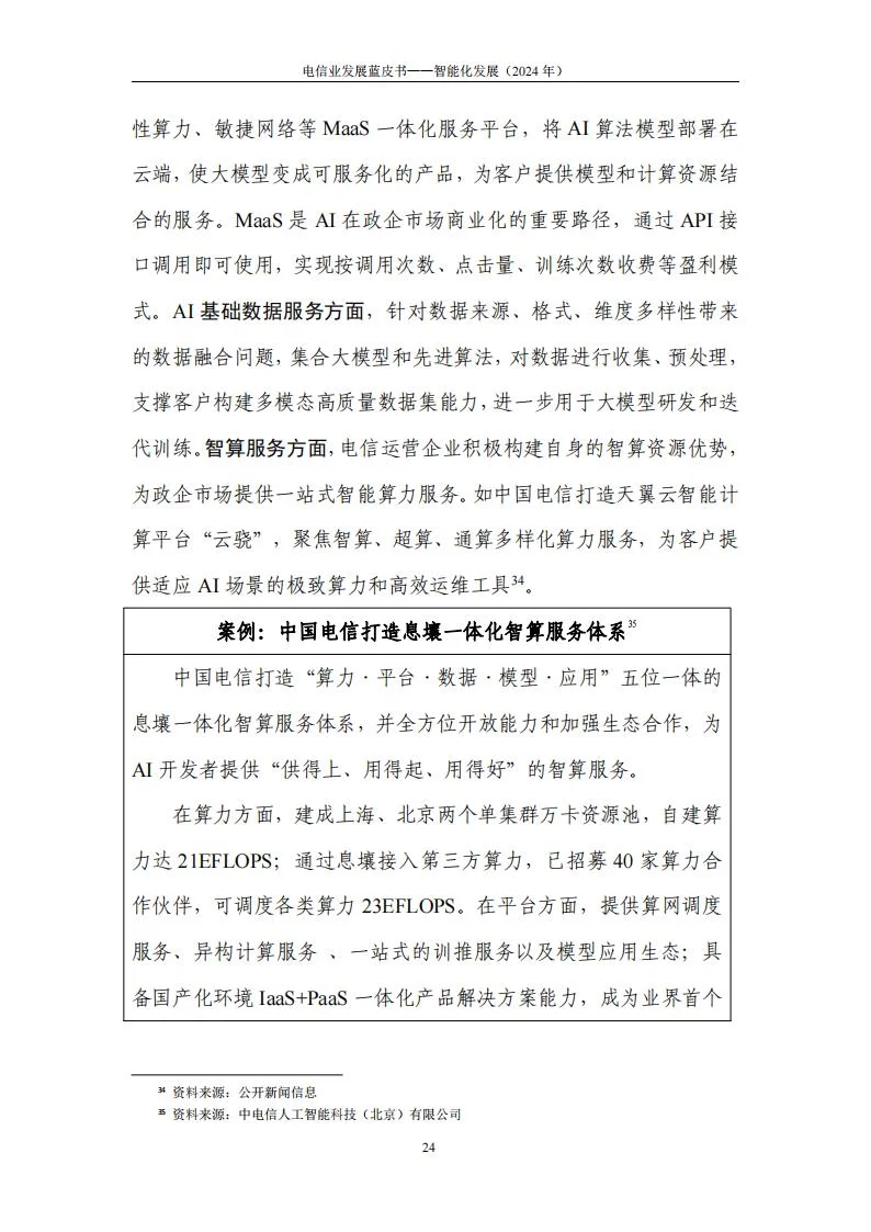 电信业发展蓝皮书(2024年)