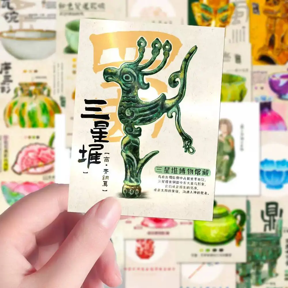 72张中国传统文化元素古代文物贴纸超☁️