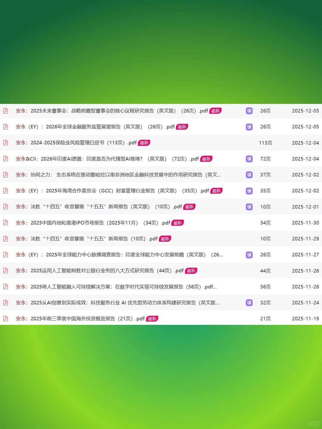 安永2025年市场调研研究报告专题分析资