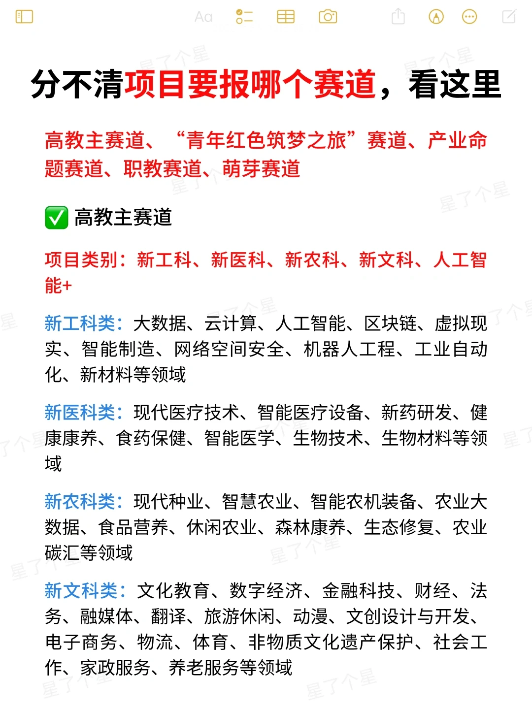 分不清自己的项目要报哪个赛道❓看过来?