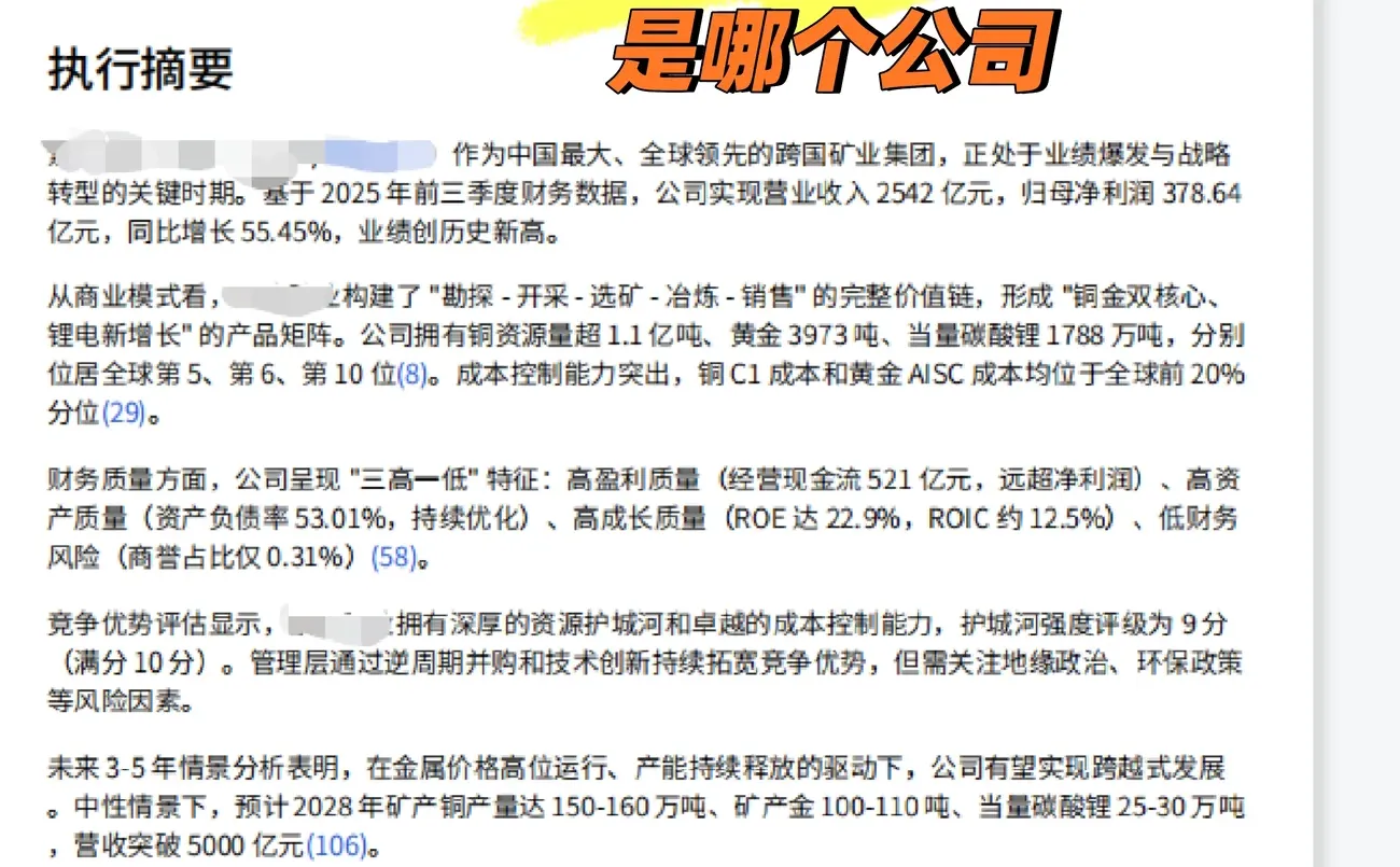 企业基本面分析，猜猜是哪个公司