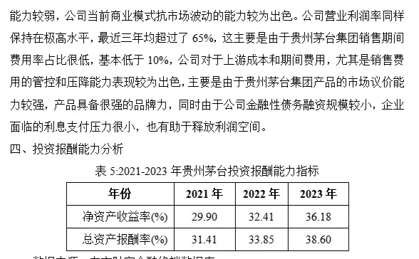 贵州茅台财务分析报告