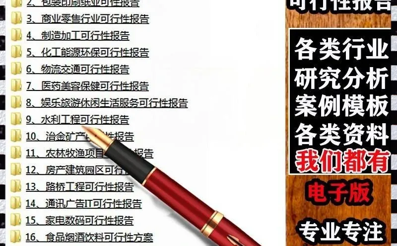 可行性报告行业研究方案案例资料