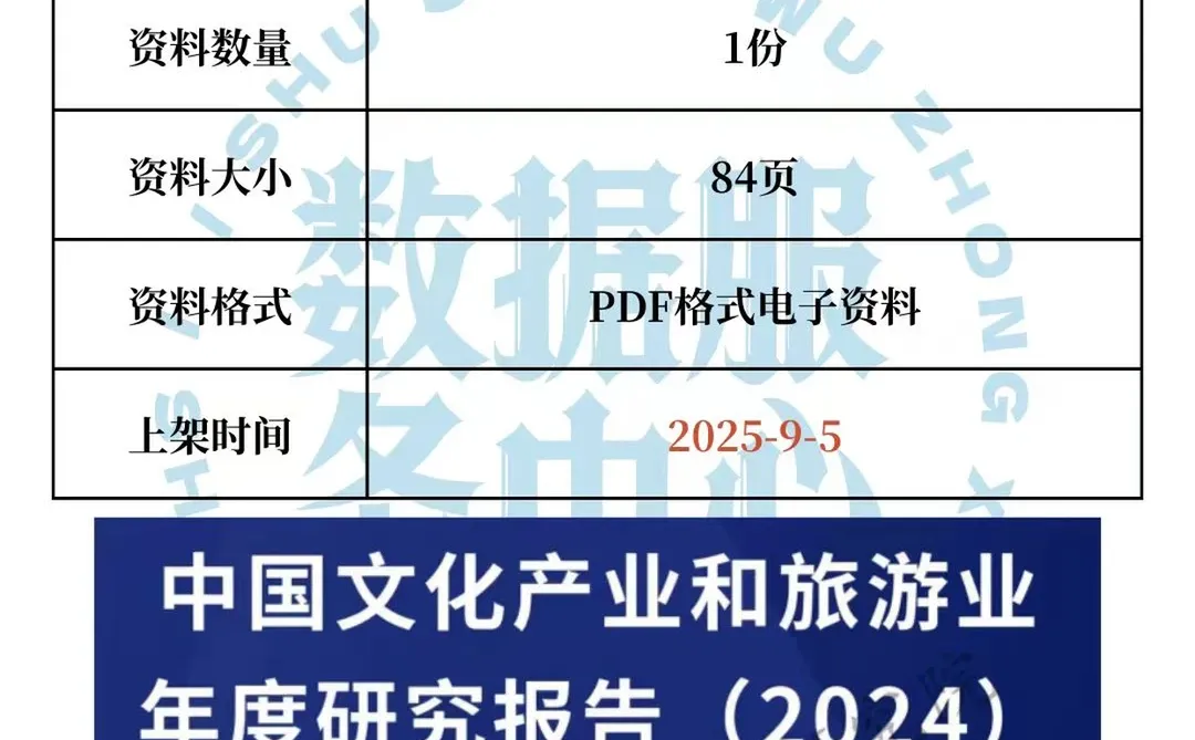 中国文化产业旅游业年度研究报告2024精