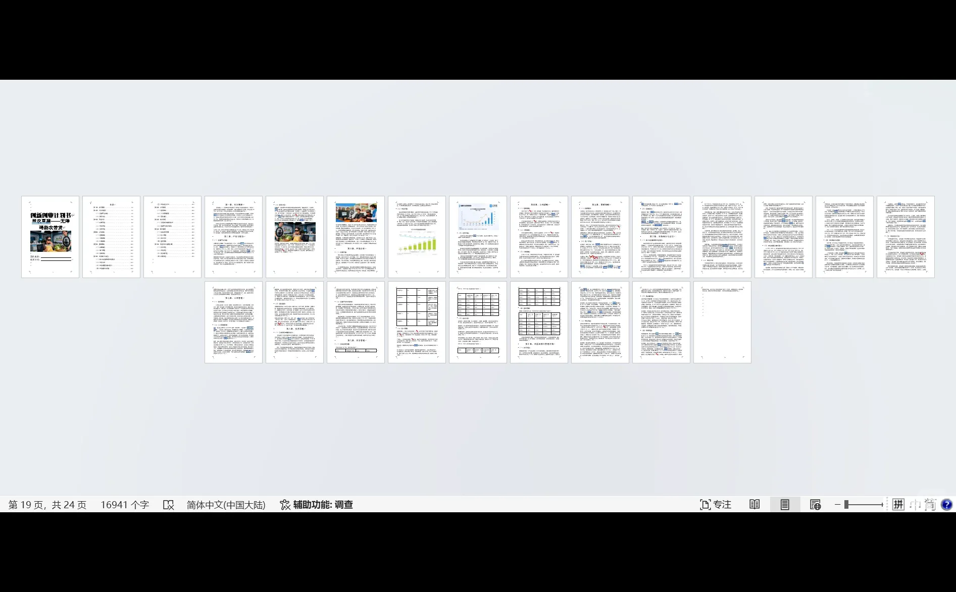 益农直播无障碍助农带货创业计划书word➕PP
