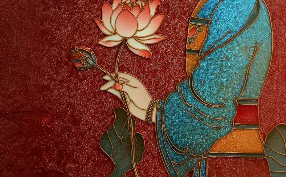 创意掐丝珐琅 《圣莲》