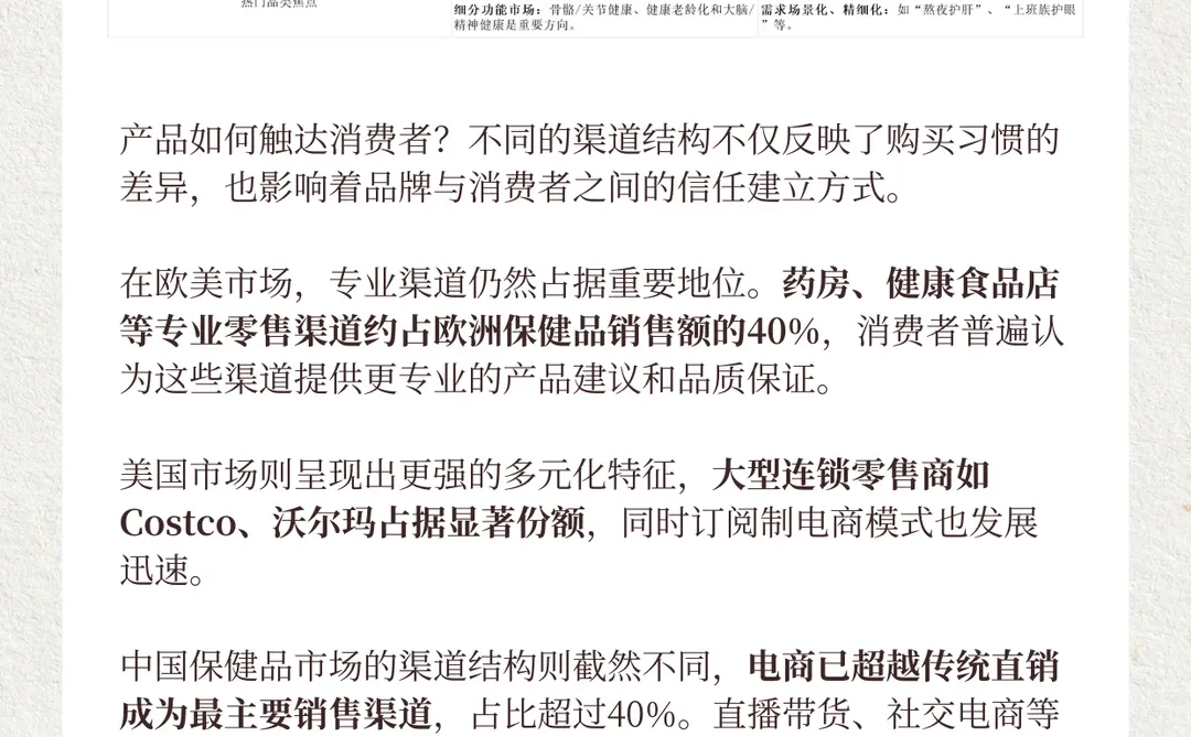 欧美vs中国保健品市场全景对比与趋势洞察