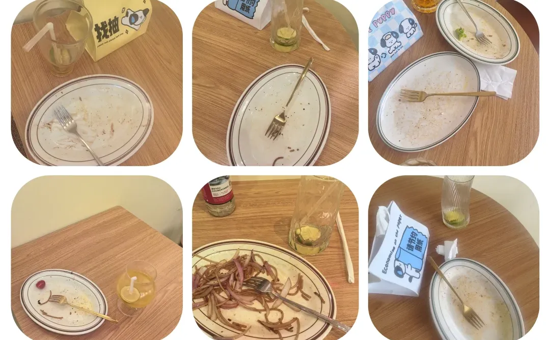 今日吃漂亮饭，大家都是光盘行动❤