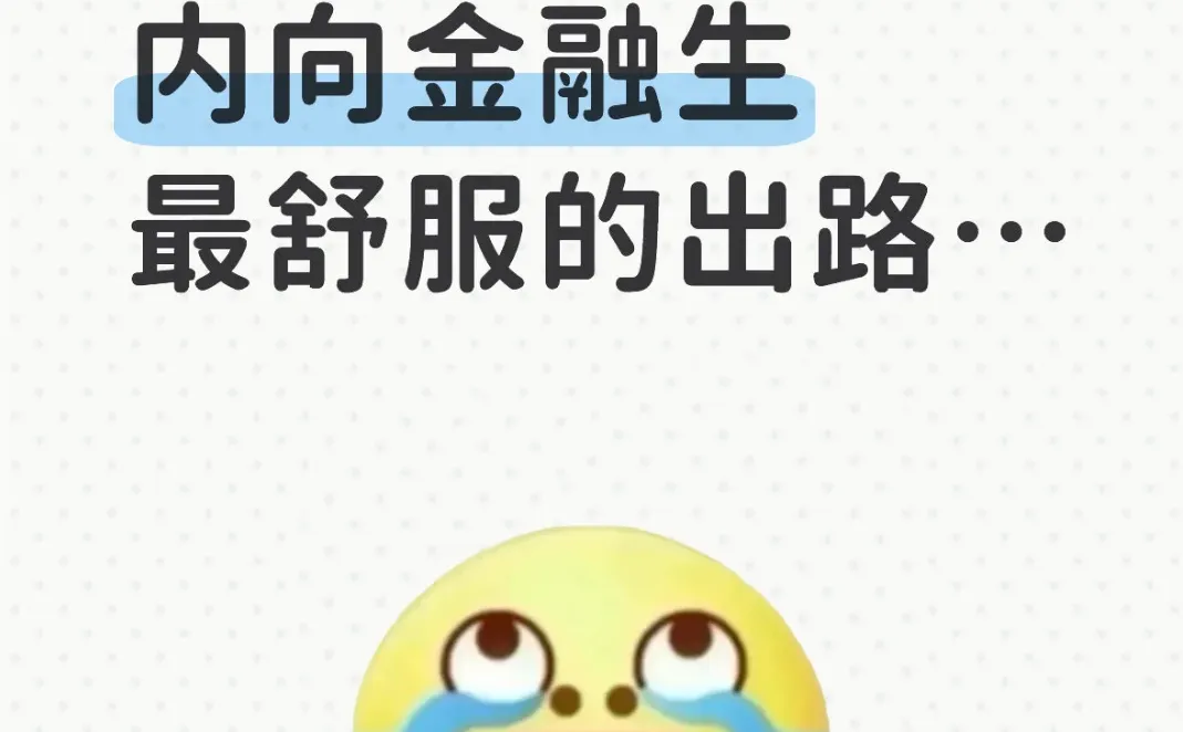 疑似内向金融生最舒服的出路?…
