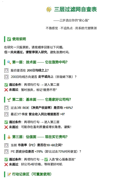 我用“三步筛股法”，今年没踩一个雷✨