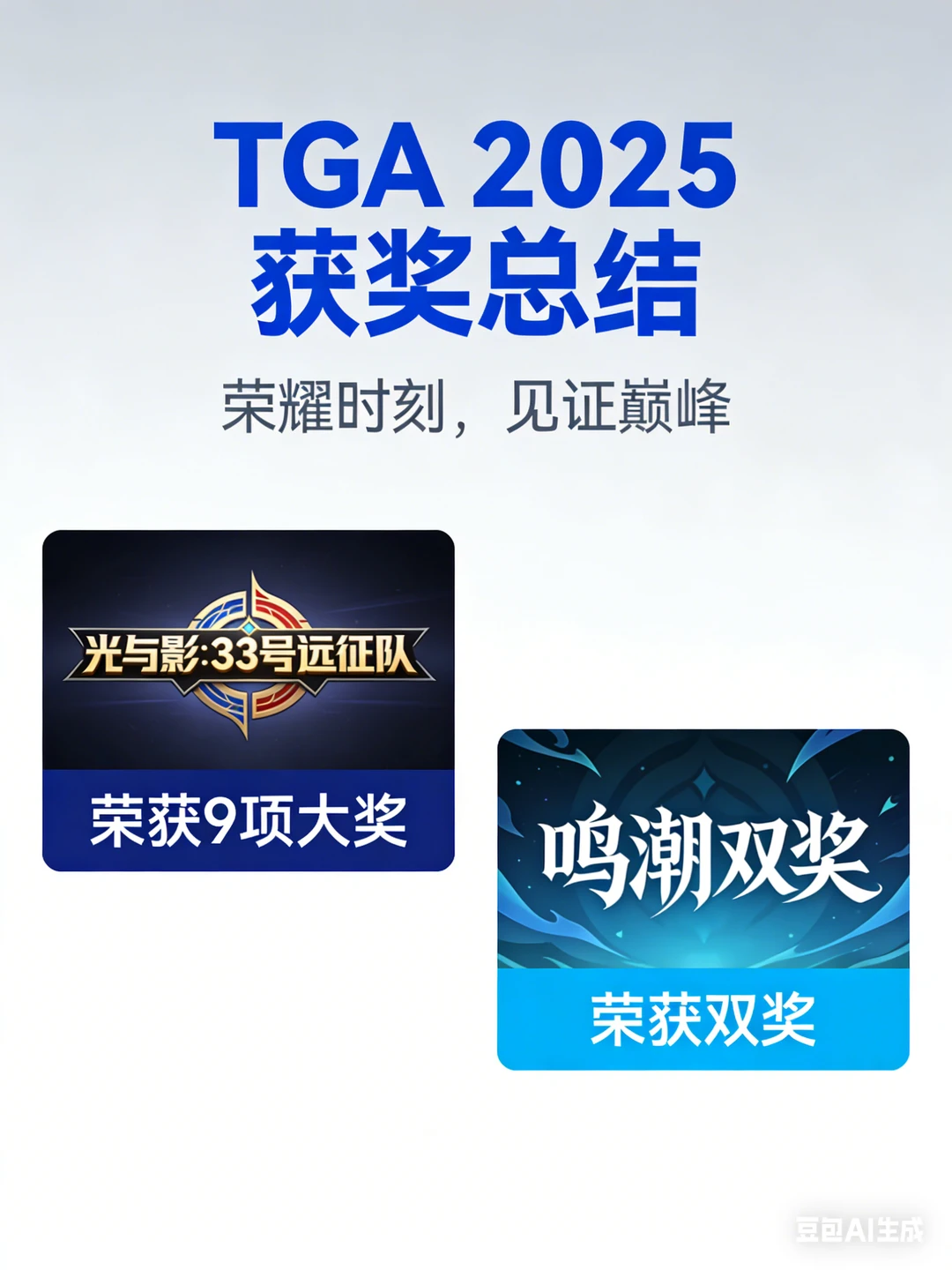 2025 TGA 获奖名单总结? 一目了然