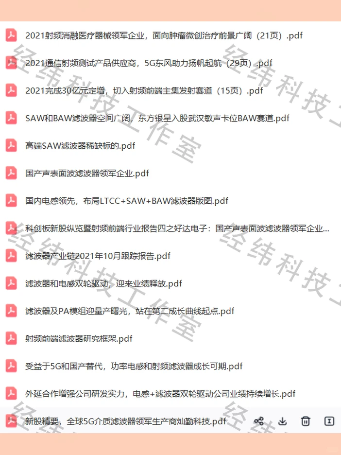 2024年5G基站滤波器行业报告射频无线