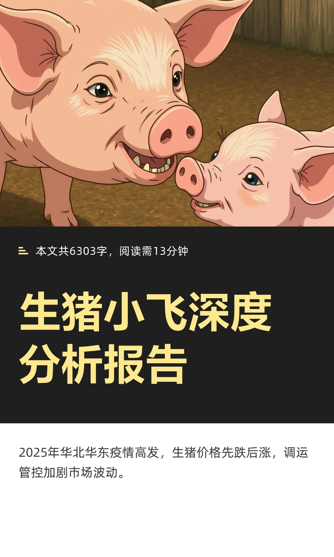 生猪小飞深度分析报告