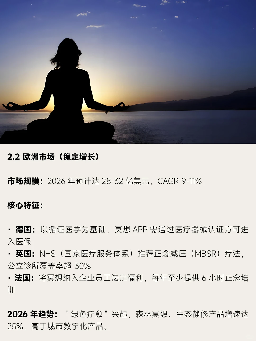 2026年全球冥想疗愈市场趋势分析报告