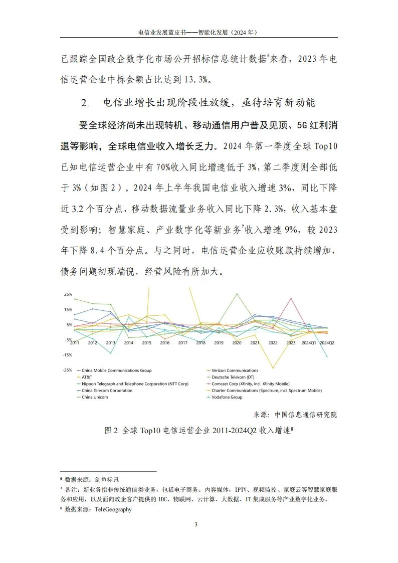 电信业发展蓝皮书(2024年)