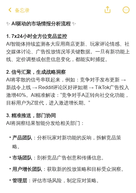 AI赋能游戏行业：解密竞争情报分析新维度