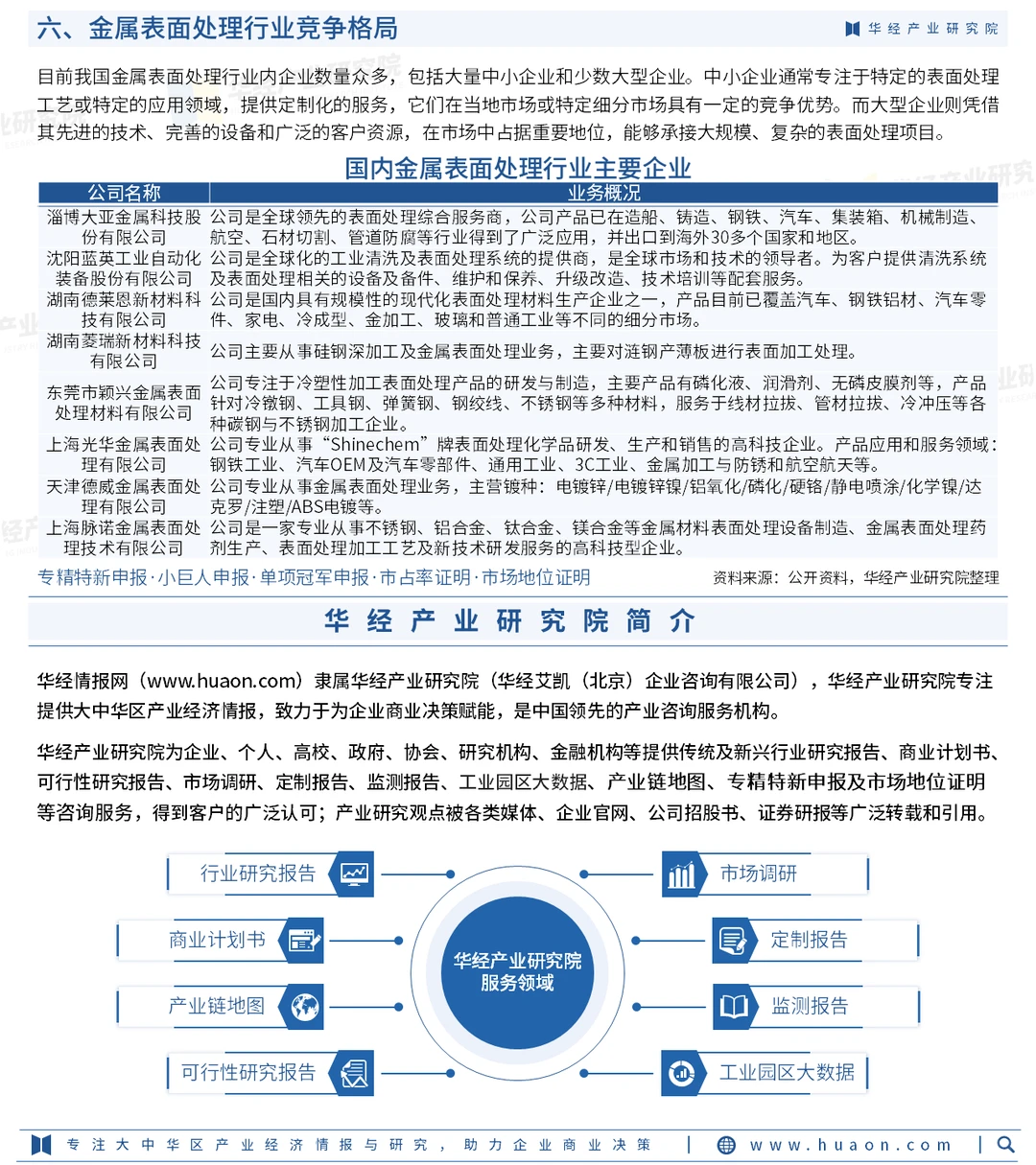 2025年中国金属表面处理行业投资咨询报告