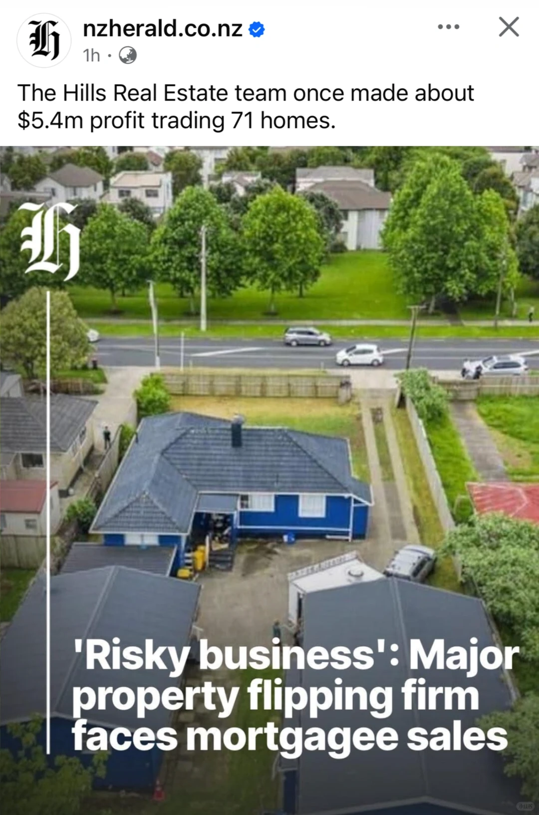 新西兰房屋翻新公司面临法拍