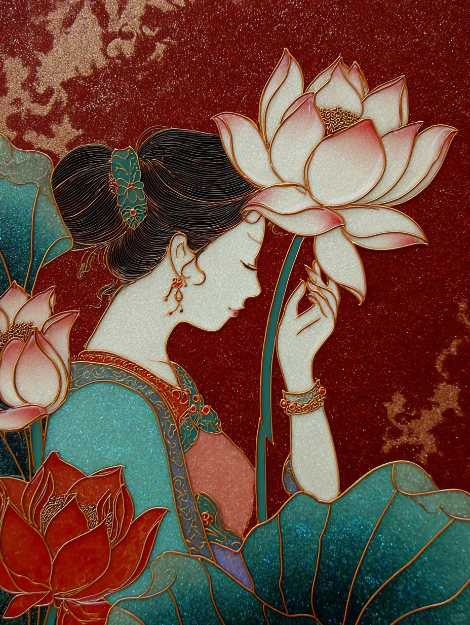 创意掐丝珐琅 《圣莲》