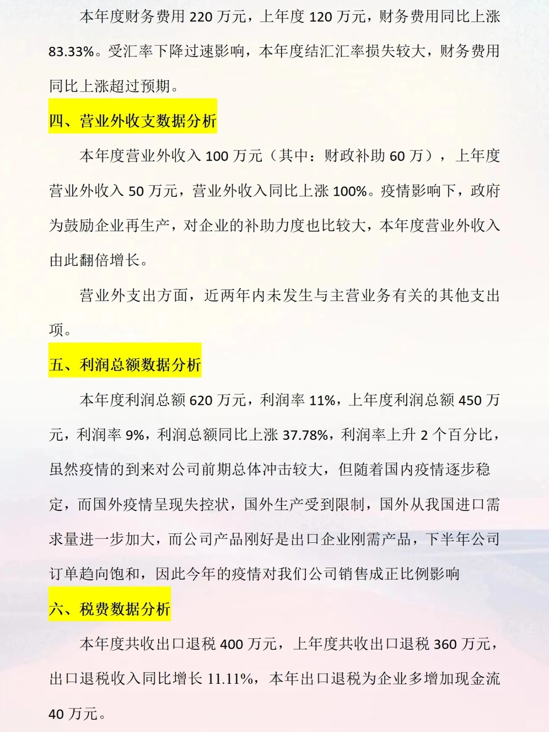不愧是财务主管，写的年度财务分析报告?