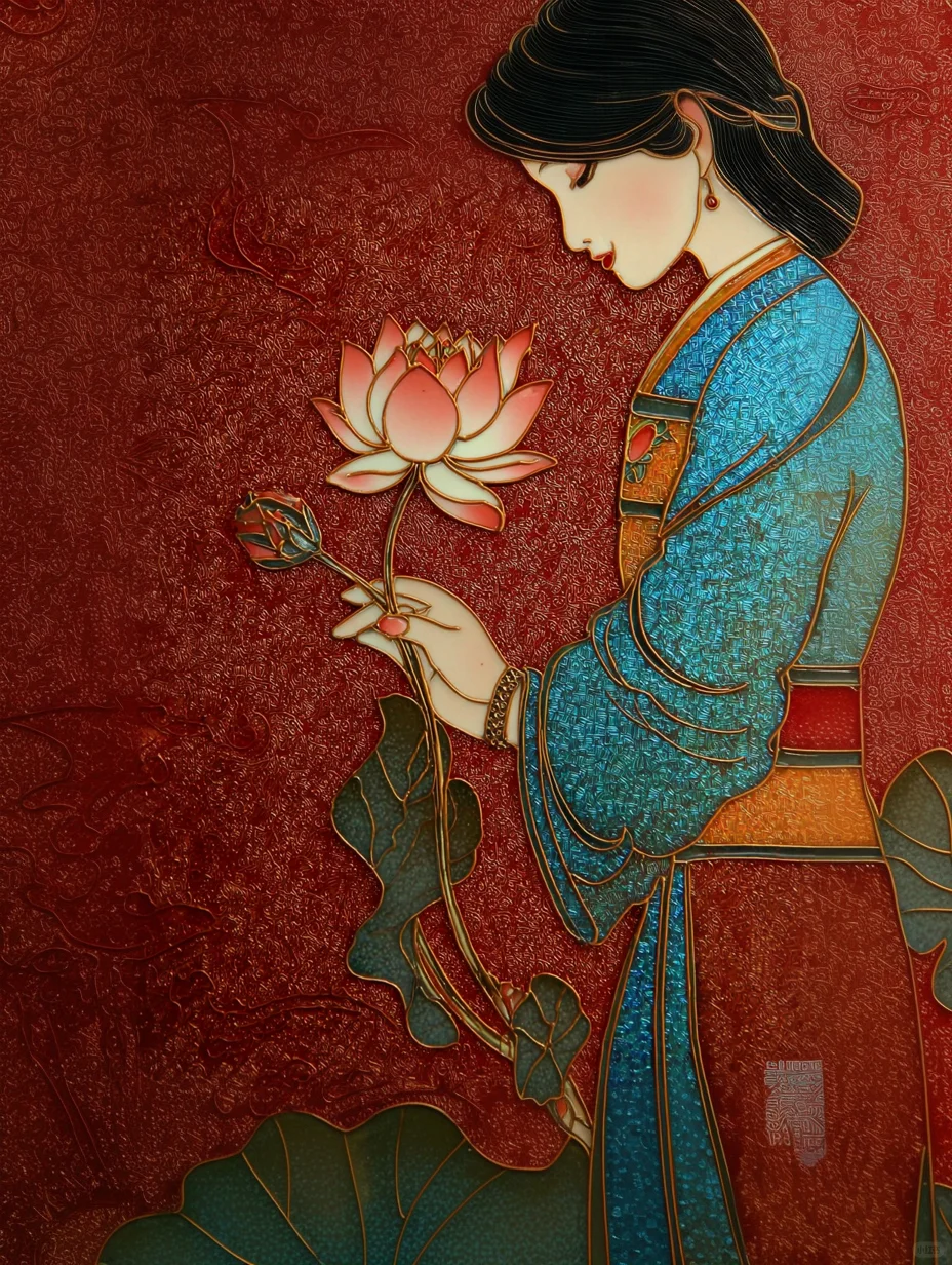 创意掐丝珐琅 《圣莲》