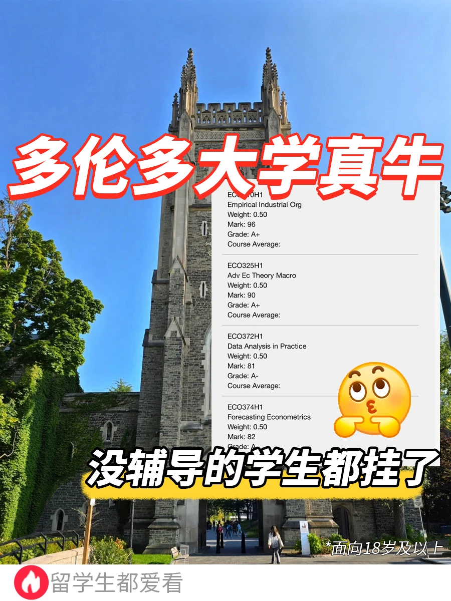 多伦多大学真牛?没辅导的学生都挂了